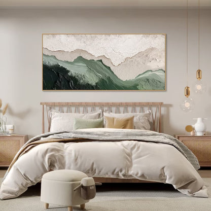 Minimalist Beach Painting Large 3D Textured Wall Art Ocean Wave Painting on Canvas Wabi-Sabi Wall Art