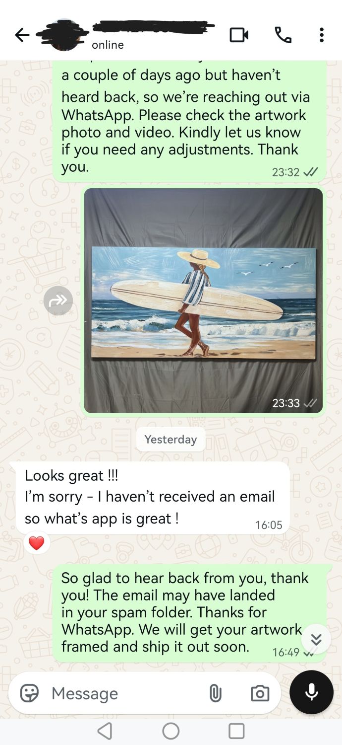 Customer feedback screenshot 4