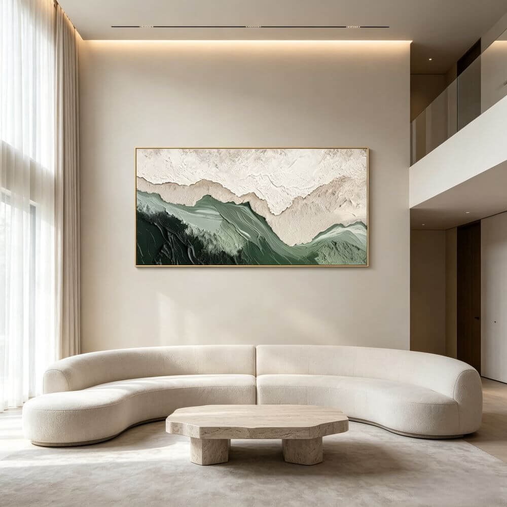 Minimalist Beach Painting Large 3D Textured Wall Art #MS0530